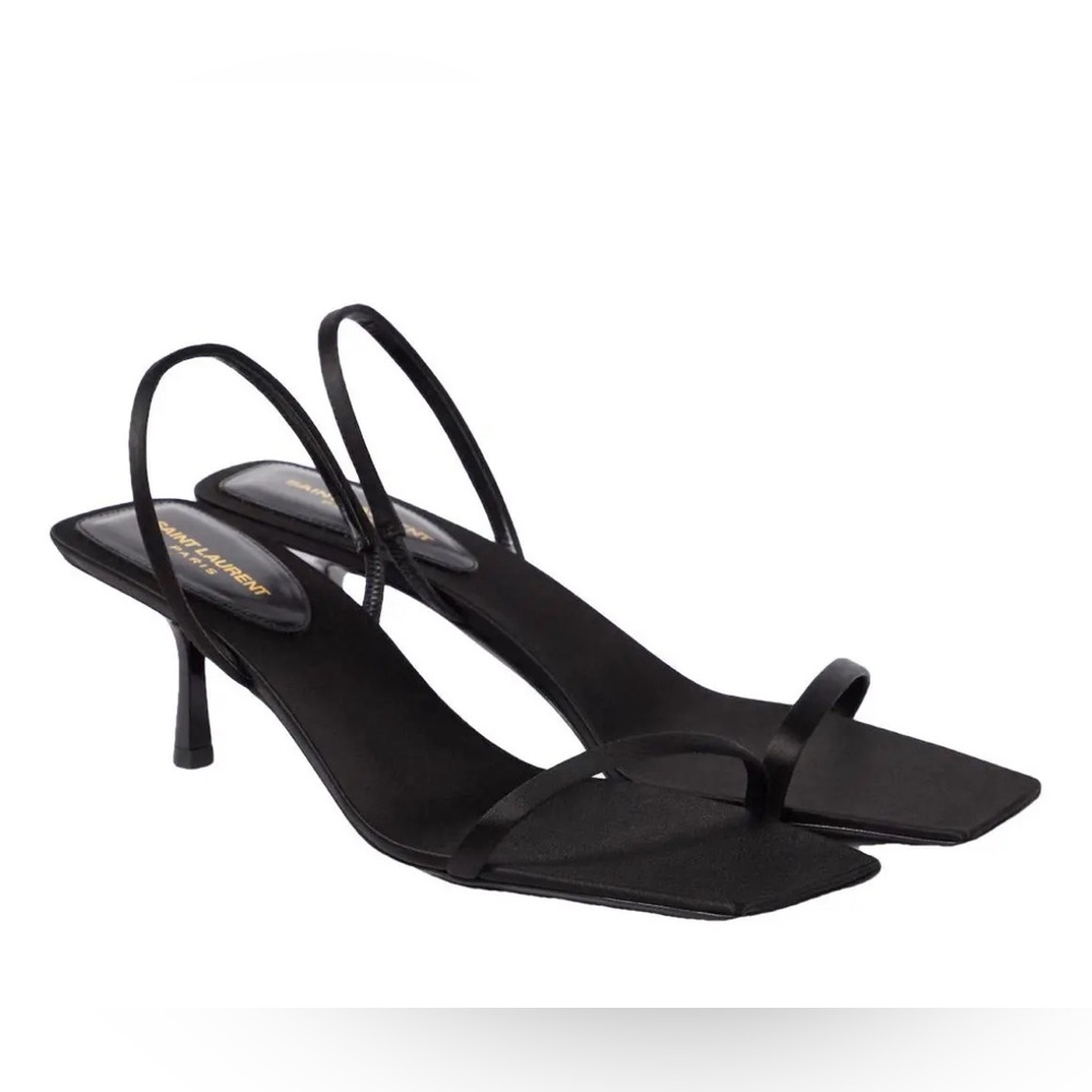 NIB: Saint Laurent Raso Slingback Heels in Black
